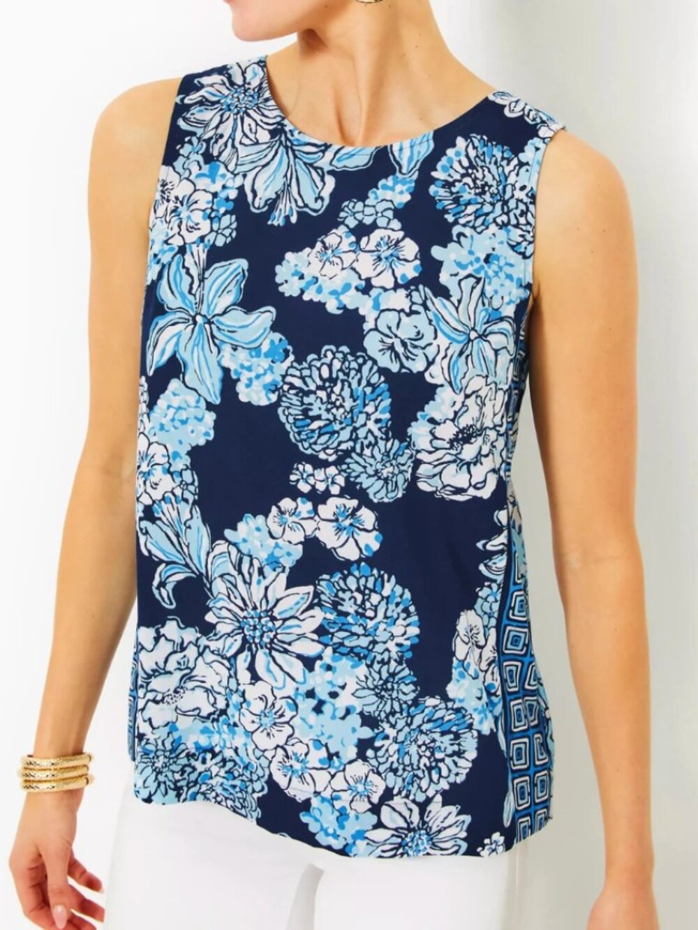 Lilly Pulitzer Iona Sleeveless Top-Size Large-Worn Once! $98 Retail